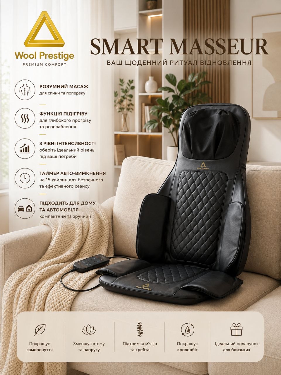 Розумна масажна накидка Smart Masseur